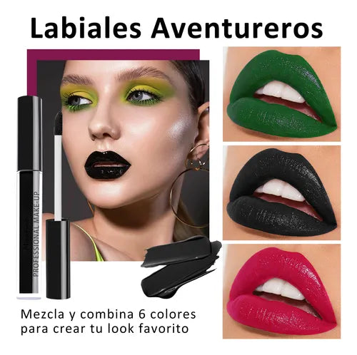 3 Colores Set Lápiz Labial Glaseado de Labios de Halloween | Grado B