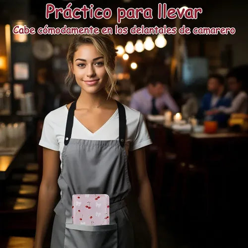 CARPETA DE CUENTA DE RESTAURANTE PORTA CURPIEL DE SERVICIO ROSA