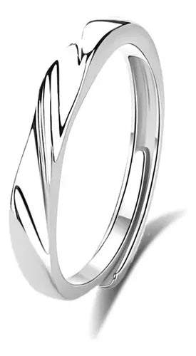 Anillo de Promesa Ajustable para Mujer Color Plateado | Grado B