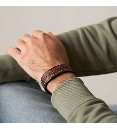 Pulsera de Piel con Motivo de Balón de Fútbol | Grado B