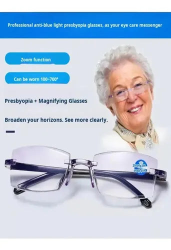 2 Gafas Inteligentes Auto Zoom Azul | Grado B