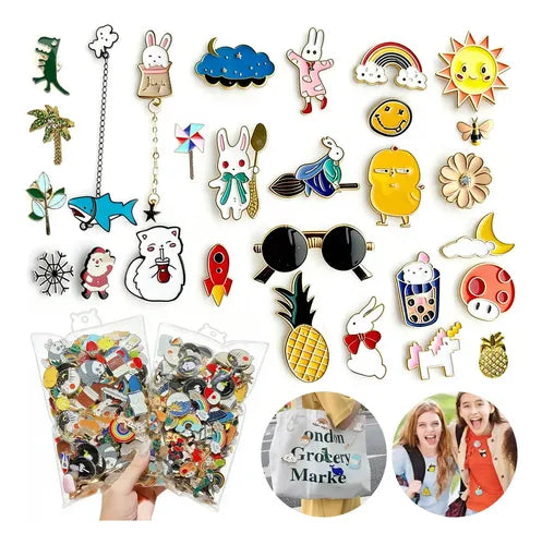 Broches Esmaltados Unisex con Formas Únicas | Grado B