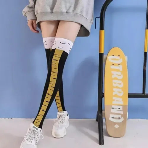 Divertidas Piernas Calcetines Rodilla Calceta Patas de Pollo | Grado B