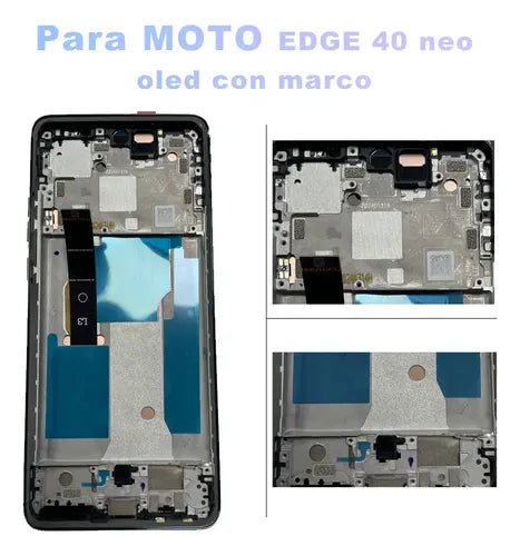 Pantalla LCD OLED con Marco para Motorola Moto Edge 40 Neo Color Negro | Grado B