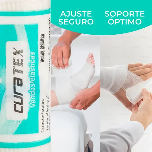 12 Vendas Elásticas Curatex de 30 cm de Ancho | Grado B