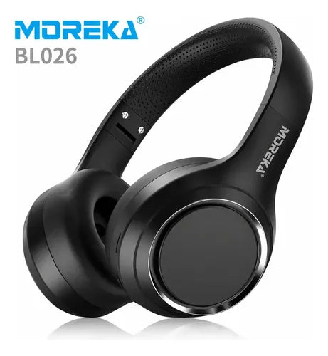 Auriculares Inalámbricos Bluetooth Moreka de Diadema con 60 Horas de Batería Color Negro | Grado B