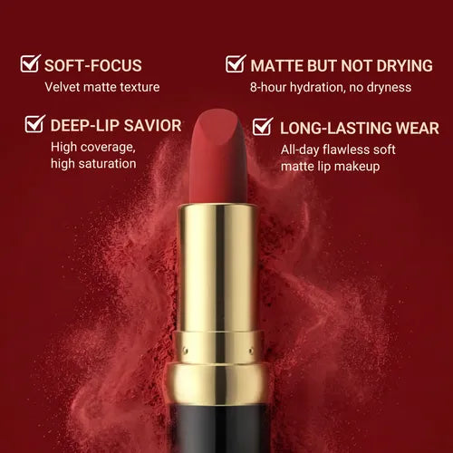 Lápiz Labial de Textura Brillante de Terciopelo Mate | Grado B
