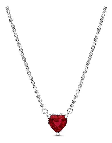 COLLAR COLLIER CON PENDIENTE HALO DE CORAZÓN RELUCIENTE 1