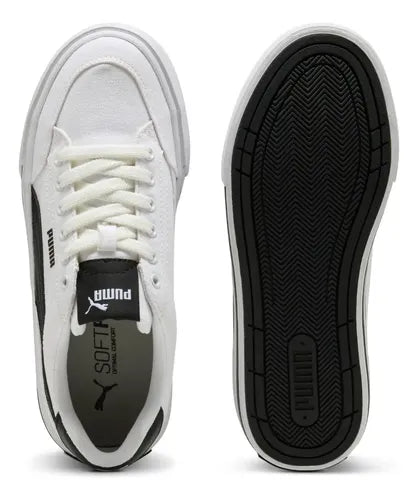Tenis Puma Court Classic Vulc FS Platform Blanco y Negro Talla 24 MX | Grado B