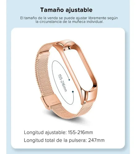 Correa Acero Inoxidable Para Xiaomi Mi Band 5 Iforu 3 Piezas 1 ACERO 2 SILICONA  GRADO A
