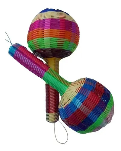 Par de Sonajas Artesanales con Sonido de Cascabel para Bebé | Grado B