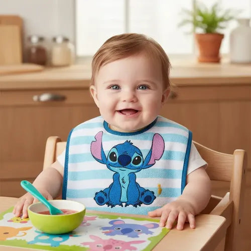 Babero Disney Baby Stitch para Bebé Diseño Surtido | Grado B