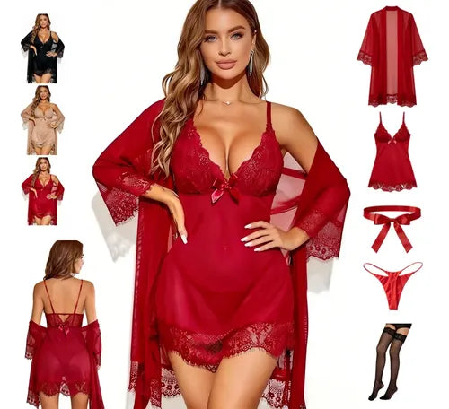 Lencería de Encaje Tipo Baby Doll para Mujer | Grado B