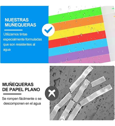 500 Pulseras de Identificación de Papel Tyvek para Eventos | Grado B