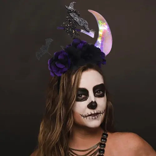 HALLOWEEN LED DIADEMA BRUJA ACCESORIOS PARA EL CABELLO