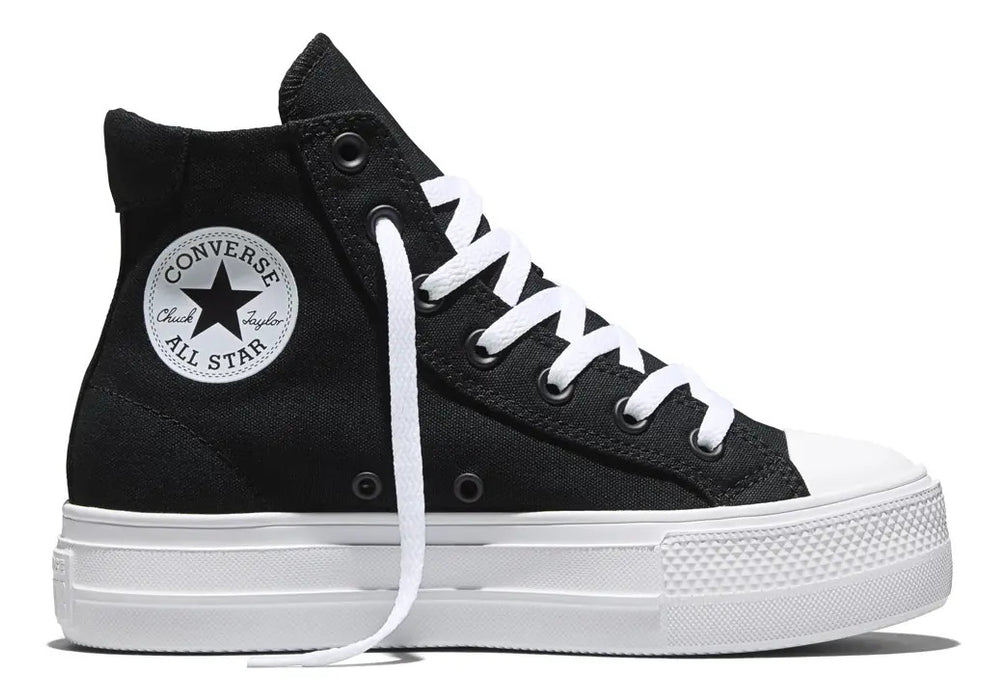 Tenis Converse Day One Platform  A19292c Mujer Negro Liso 24 Mx GRADO A