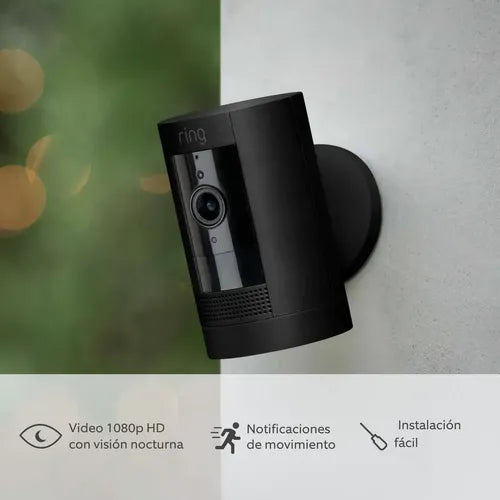 Cámara de Seguridad Exterior Inalámbrica Ring Stick Up Cam Color Negro | Grado B