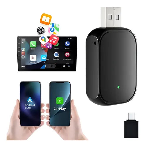 CAR PLAY ADAPTADOR INALÁMBRICO Y ANDROID AUTO CONVERTER 2EN1