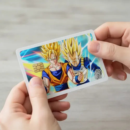 Sticker Tarjeta de Crédito Goku y Vegeta Dragon Ball Z Skin | Grado B