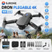 Mini Dron Sjrohe con Doble Cámara 4K, Giro 360, 4 Hélices de Repuesto y 2 Baterías Color Gris | Grado B