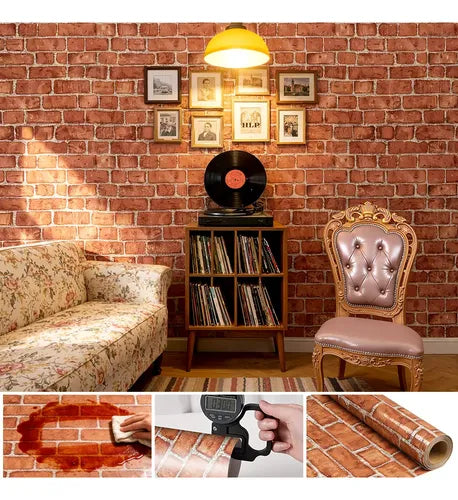Papel Tapiz 3D Autoadhesivo Decorativo de 10 m por 45 cm | Grado B
