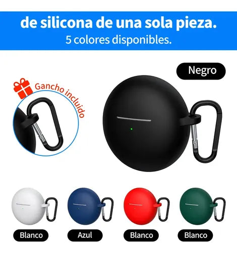 Funda para Huawei Freebuds 7I Case Silicona Carcasa Protectora 2piezas + Limpiador Color Negro/rojo | Grado B