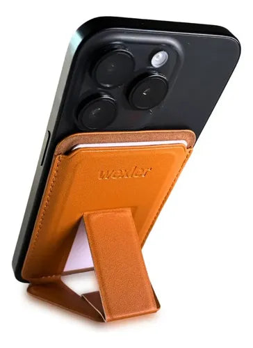 Tarjetero Cartera Magnético Compatible con MagSafe para iPhone Color Camel | Grado B