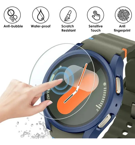 5 FUNDA + 5 MICA PARA SAMSUNG GALAXY WATCH 4 5 40MM 44MM