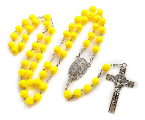CATHOLIC ROSARY BEADS NECKLACE PRAYER CRUCIFIX