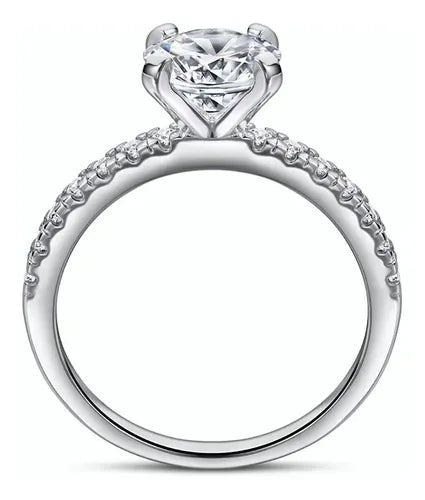 Anillo de Promesa para Mujer Talla 6 Color Plateado