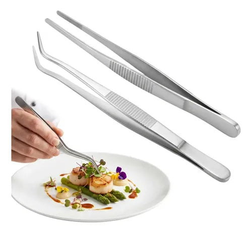2 piezas Pinzas Precision Chef Emplatar Decoracion Cocteleria | Grado B