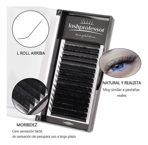 Pestañas Lashprofessor Volume Lash Negras Curvatura C de 8 a 12 mm | Grado B