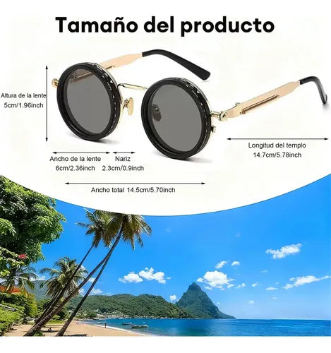LENTES JAGUAR SOL REDONDO CIRCULARES GAFAS RETRO HOMBRE MUJE