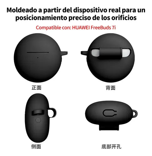 Funda para Huawei Freebuds 7I Case Silicona Carcasa Protectora 2piezas + Limpiador Color Negro/rojo | Grado B