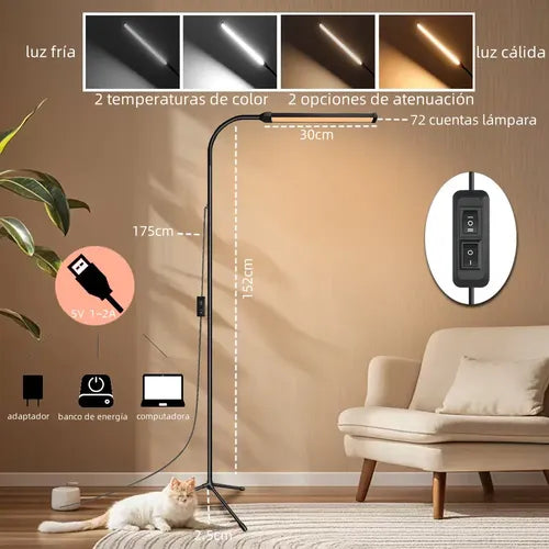 Lámpara LED de Pie para Extensión de Pestañas Ajustable | Grado B