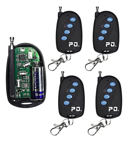 4 Controles para Portón Eléctrico y Puerta Automática Negro | Grado B