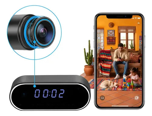 Cámara Espía Ular para Interiores 4K con Grabación de Audio y Video Color Negro | Grado B