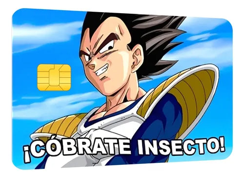 Sticker Tarjeta de Crédito Goku y Vegeta Dragon Ball Z Skin | Grado B