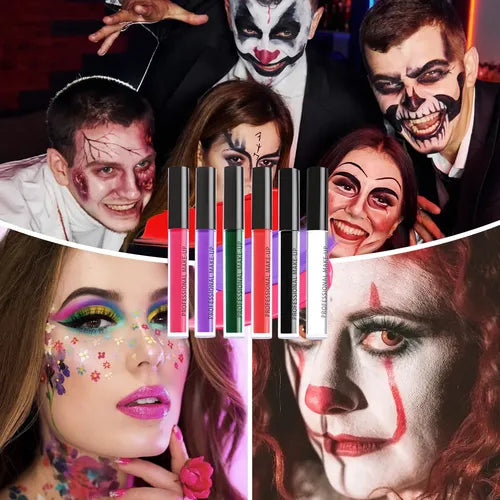 3 Colores Set Lápiz Labial Glaseado de Labios de Halloween | Grado B