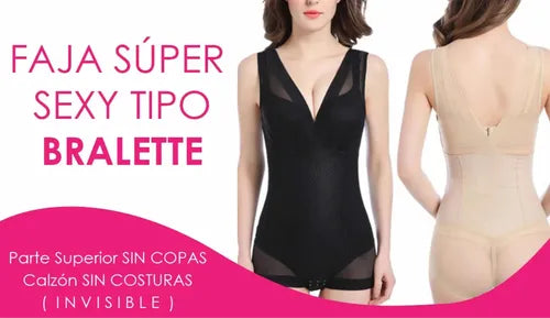 PANTY FAJA SEXY BODY BRALETTE LEVANTA POMPA MOLDEADORA