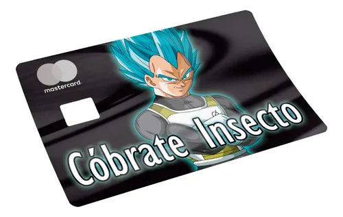 Sticker Tarjeta de Crédito Goku y Vegeta Dragon Ball Z Skin | Grado B