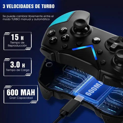 Gamepad Control Inalámbrico Bluetooth con Doble Vibración | Grado B