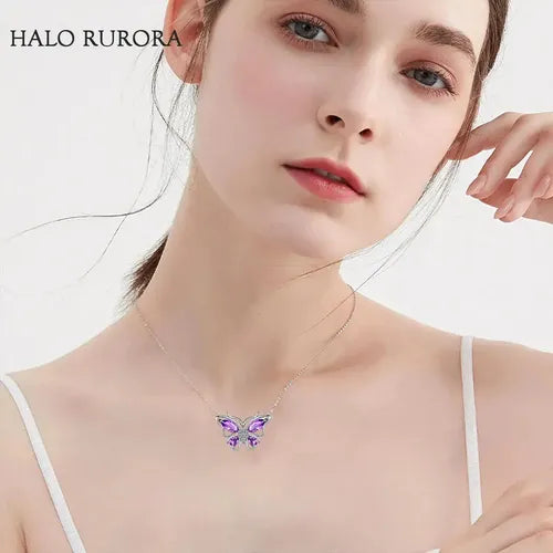 Mariposa Conjunto Joyas para Mujer Collar+aretes + Anillo | Grado B