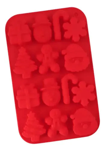 Molde Silicón Navidad 14 Figuras Árbol Jengibre Santa Nieve | Grado B