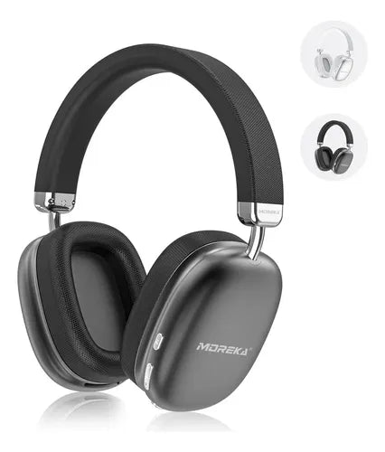 Auriculares Inalámbricos Bluetooth Moreka de Diadema con 60 Horas de Batería Color Negro | Grado B