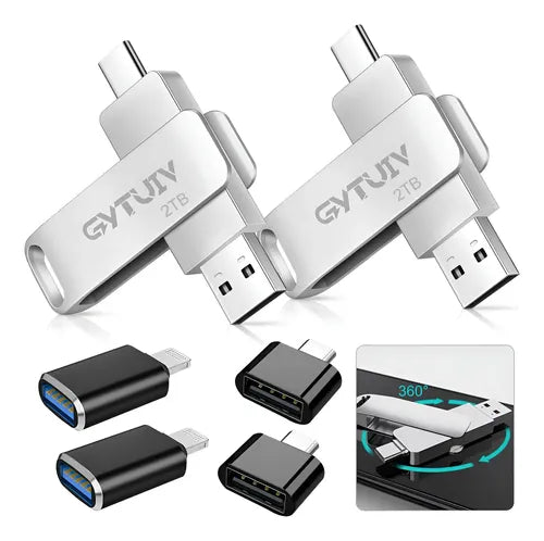 2 Piezas de Memoria USB de Alta Velocidad 3.0 Tipo C y USB | Grado B