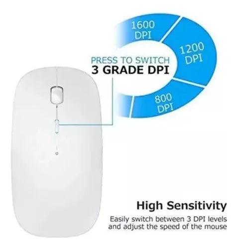 Mouse Inalámbrico Universal con Bluetooth y USB | Grado B