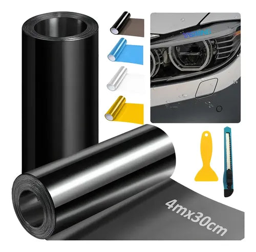 Vinil para Faros Frente Auto Coche Variedad Colores 30CM*1M | Grado B