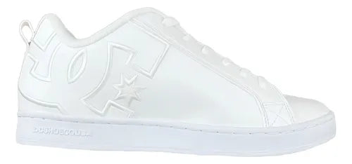Tenis DC Shoes Court Graffik Mujer Blanco y Plateado Talla 26 MX | Grado B