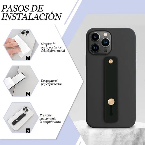 2 Soportes Retráctiles para Teléfono con Correa de Cuero | Grado B